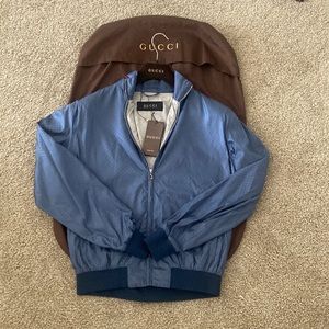 Gucci Jacket, Navy Blue, Size Medium